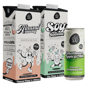 Organic Kombucha, Soy & Almond Barista M*lk